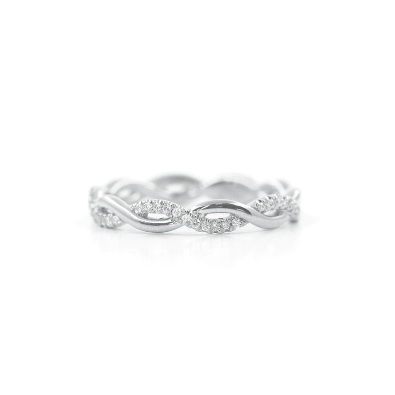 14K DIAMOND TWIST BAND