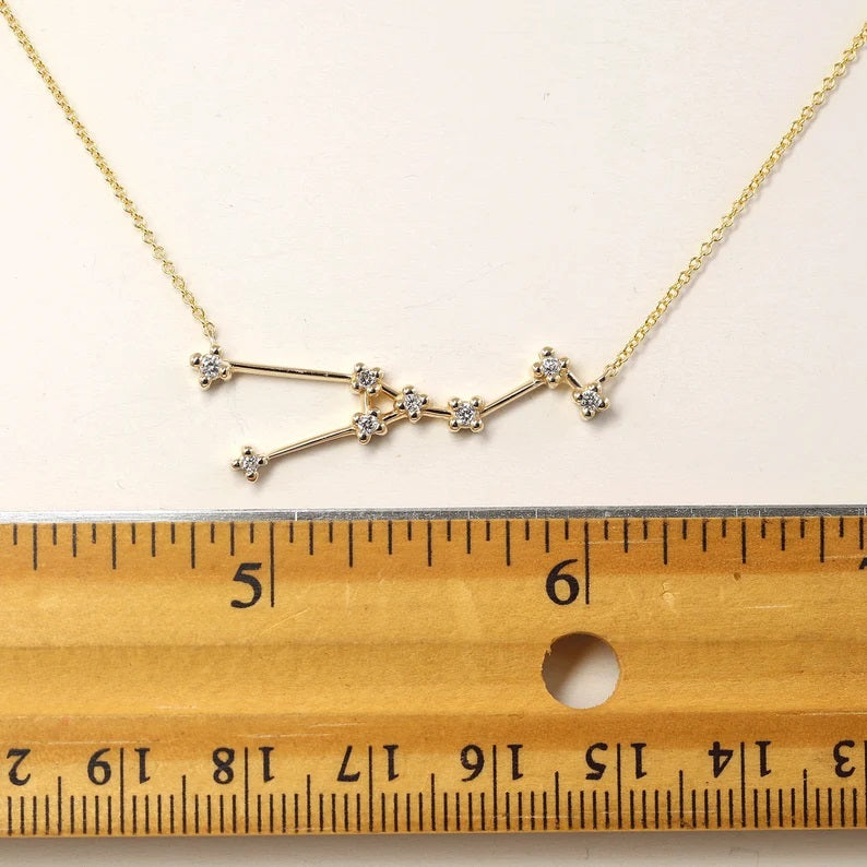 14K DIAMOND TAURUS ZODIAC SIGN NECKLACE