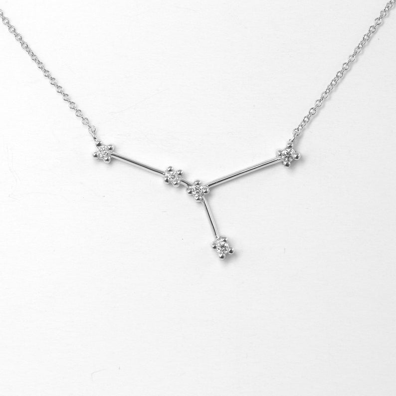 14K DIAMOND CANCER ZODIAC SIGN NECKLACE