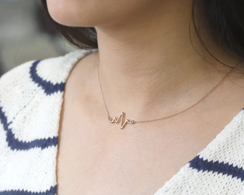 14K HEARTBEAT NECKLACE