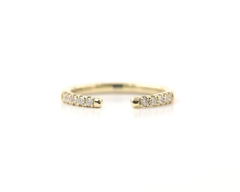 14K 10 DIAMOND OPEN BAND