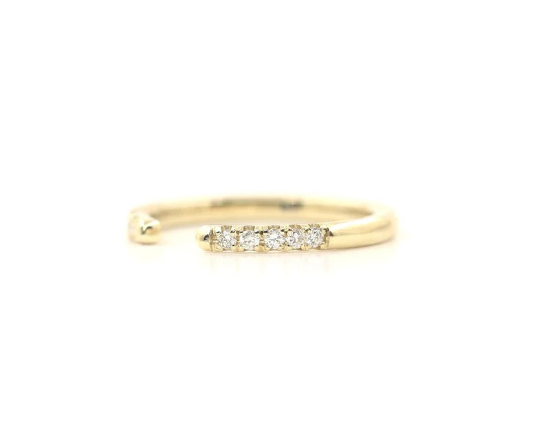 14K 10 DIAMOND OPEN BAND