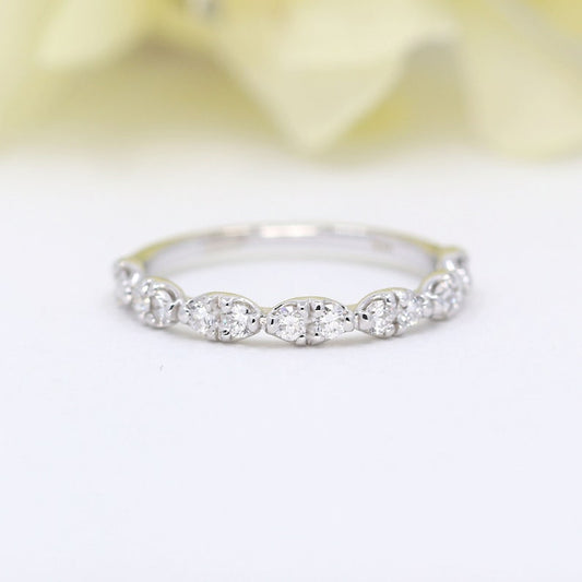 14K 0.48CT DIAMOND ART DECO BAND