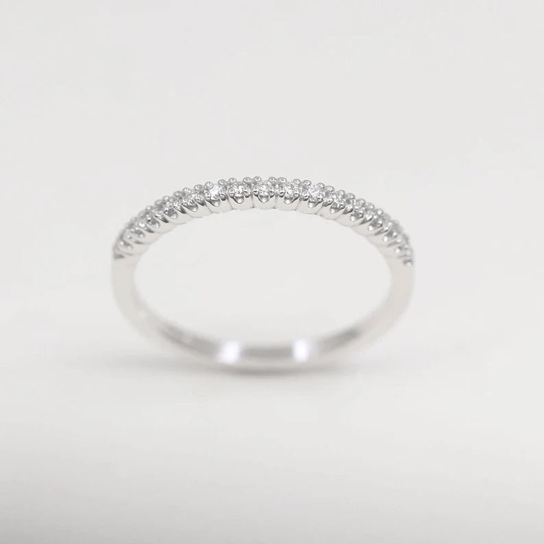 14K 0.17CT DIAMOND HALF ETERNITY 1.8MM BAND