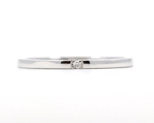 14K 1 DIAMOND SQUARED EDGE 1.5MM BAND