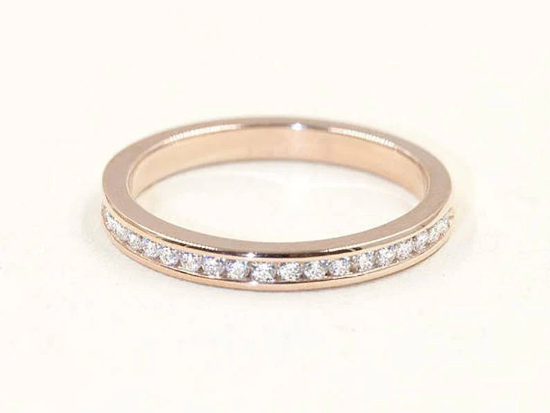 14K 0.28CT DIAMOND CHANNEL BAND