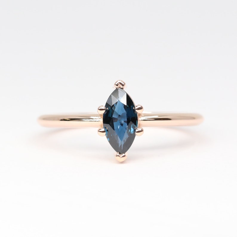 14K MARQUISE SAPPHIRE SOLITAIRE RING