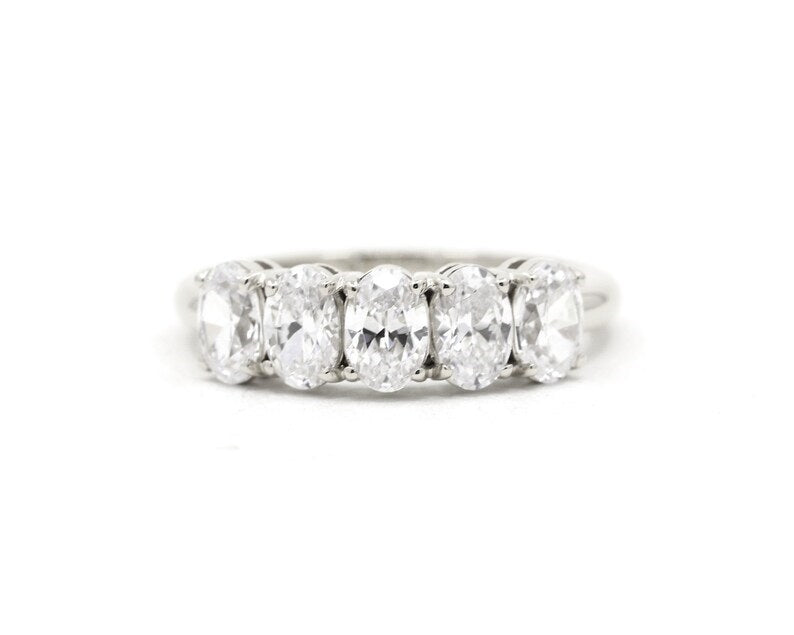 14K OVAL SWAROVSKI CZ BAND