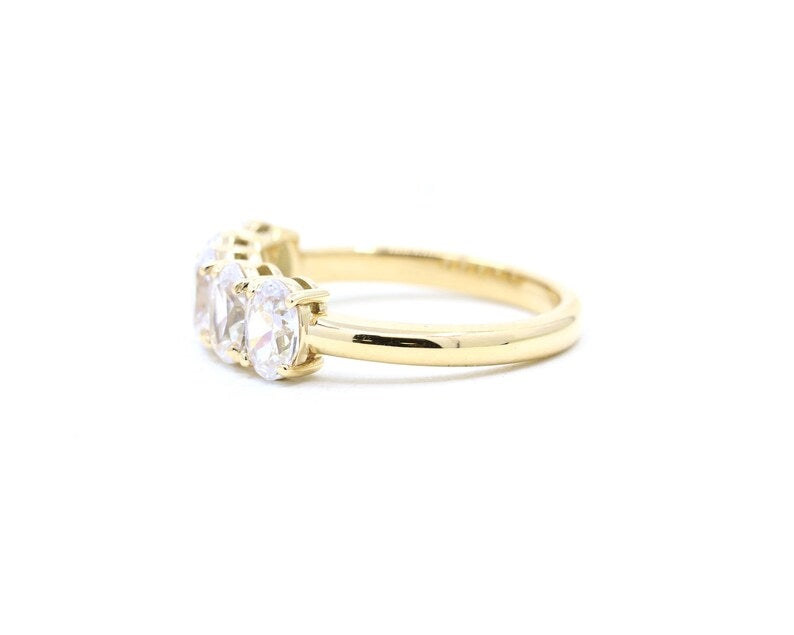 14K OVAL SWAROVSKI CZ BAND