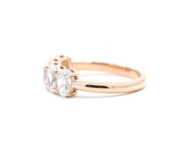 14K OVAL SWAROVSKI CZ BAND