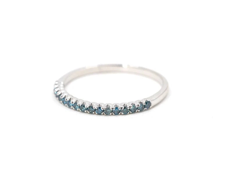 14K BLUE DIAMOND HALF ETERNITY BAND