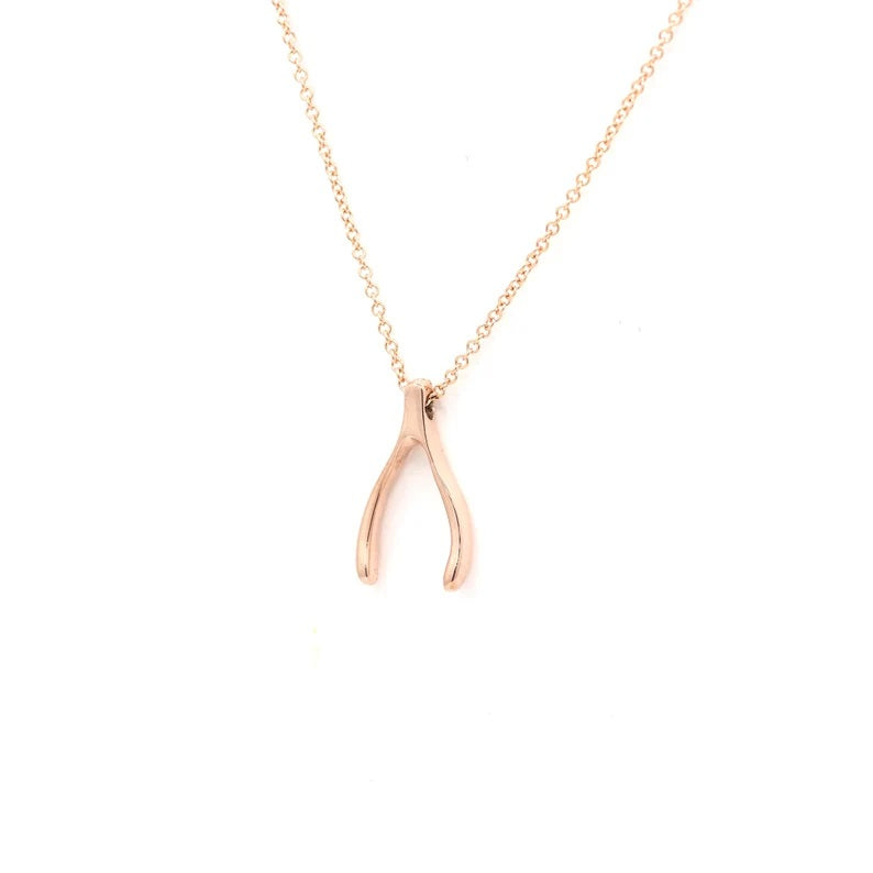 14K WISHBONE NECKLACE