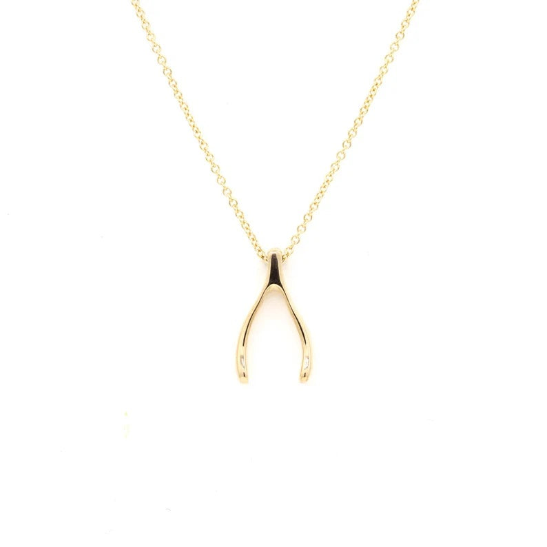14K WISHBONE NECKLACE