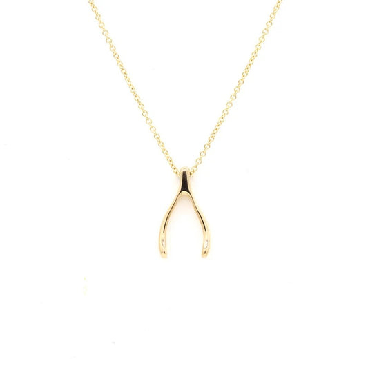 14K WISHBONE NECKLACE