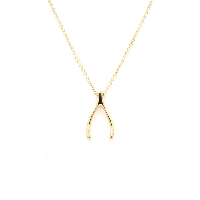 14K WISHBONE NECKLACE