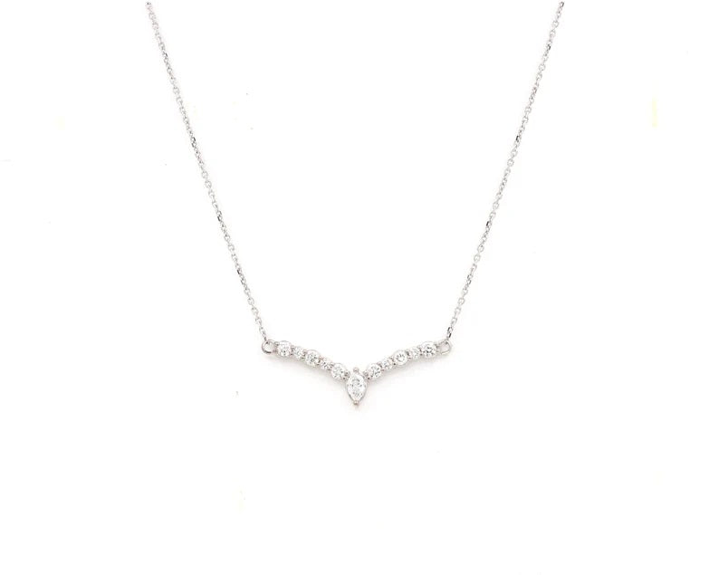 14K DIAMOND CHEVRON NECKLACE