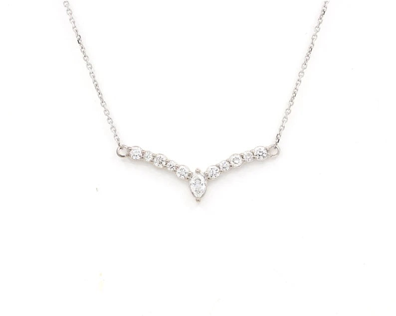 14K DIAMOND CHEVRON NECKLACE