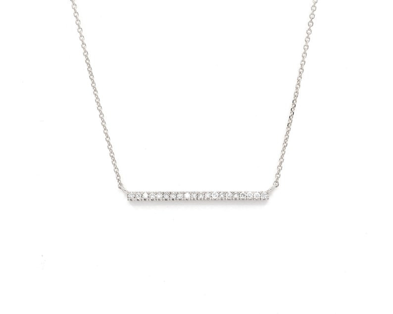 14K 20 DIAMOND BAR NECKLACE