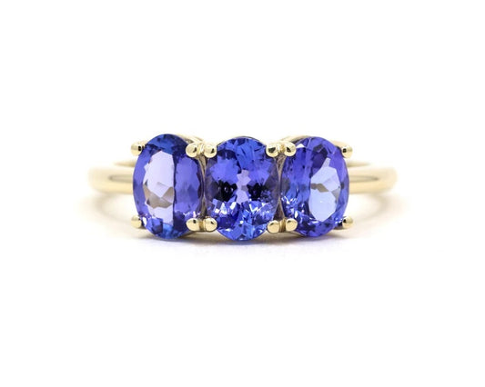 14K OVAL TANZANITE BAND