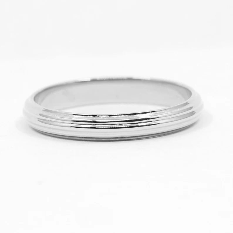 14K 3MM VERTICAL STRIPE BAND