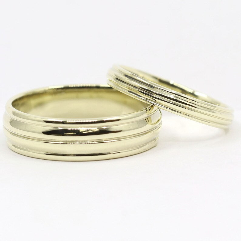 14K 3MM THREE DIMENSIONAL BAND