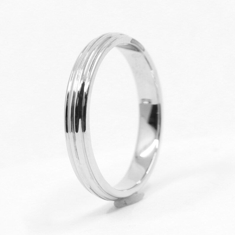 14K 3MM THREE DIMENSIONAL BAND