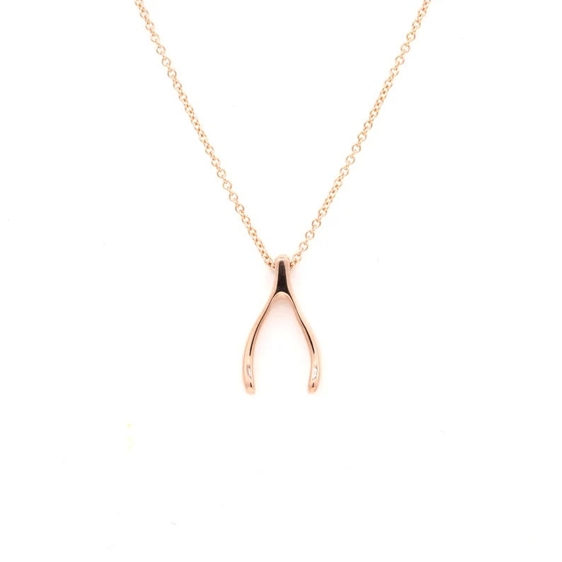 14K WISHBONE NECKLACE