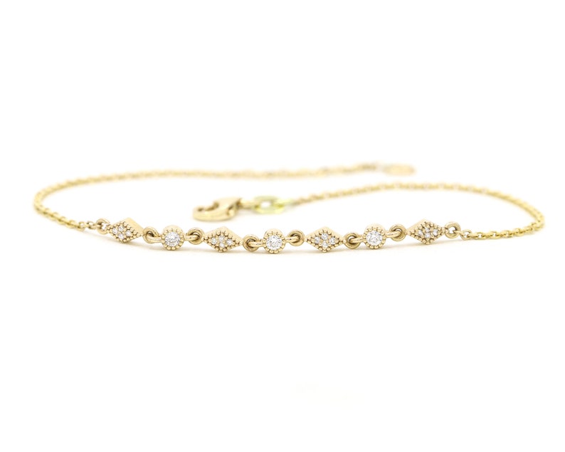 14K DIAMOND ART DECO BRACELET