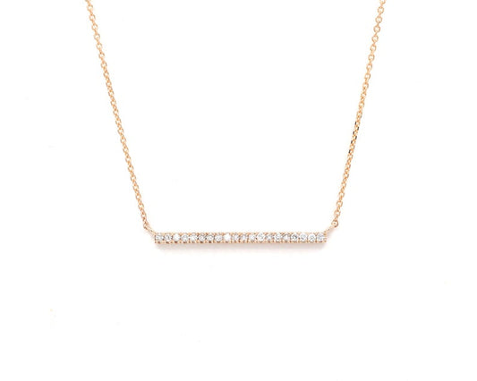 14K 20 DIAMOND BAR NECKLACE