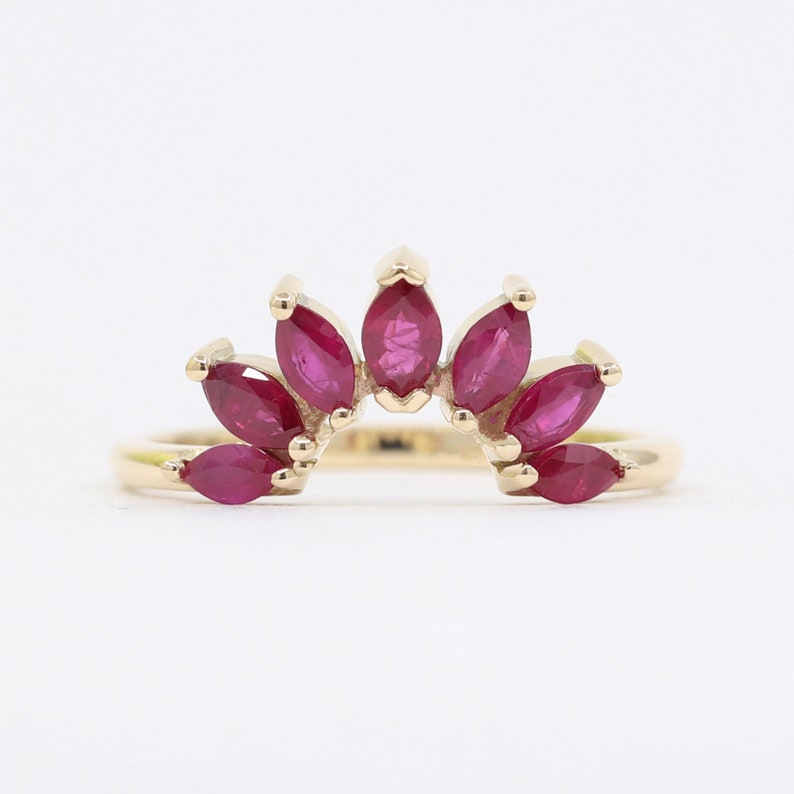 14K MARQUISE RUBY CROWN BAND