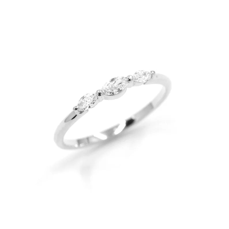 14K 3 MARQUISE DIAMOND BAND