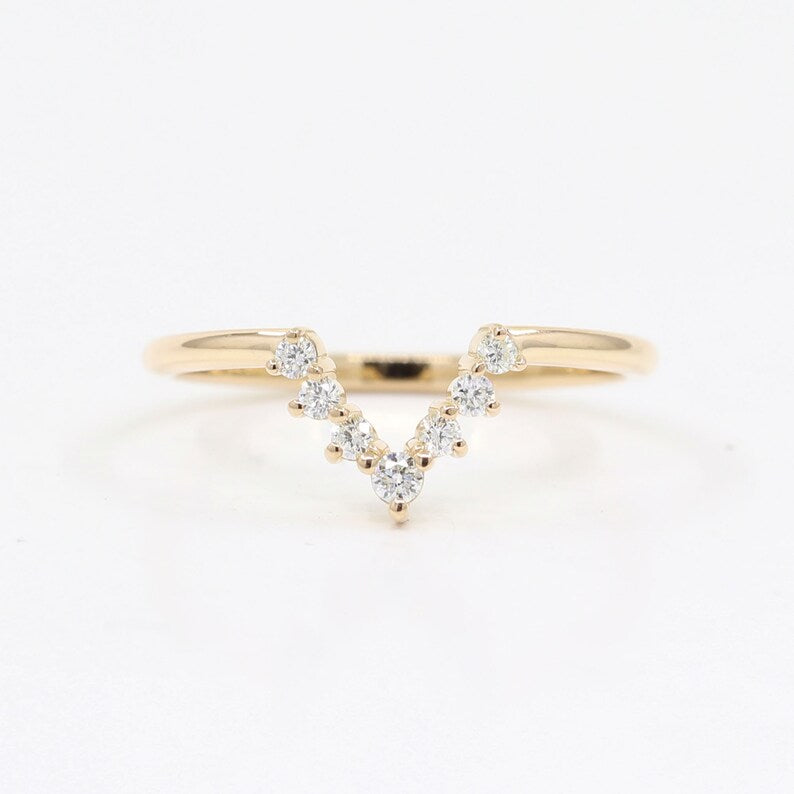 14K PEAR AQUAMARINE RING DIAMOND CROWN BAND 3 RING SET