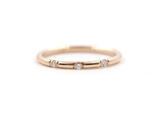 14K 3 DIAMOND 1.5MM BAND