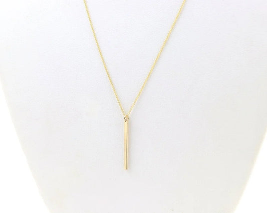 14K BAR NECKLACE