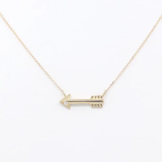 14K 1 DIAMOND TINY ARROW NECKLACE