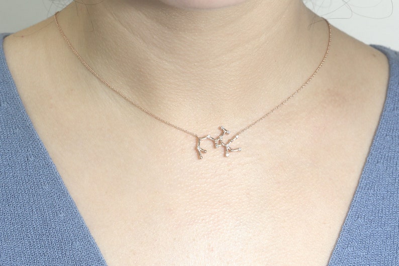 14K DIAMOND SAGITTARIUS ZODIAC SIGN SMALL VERSION NECKLACE