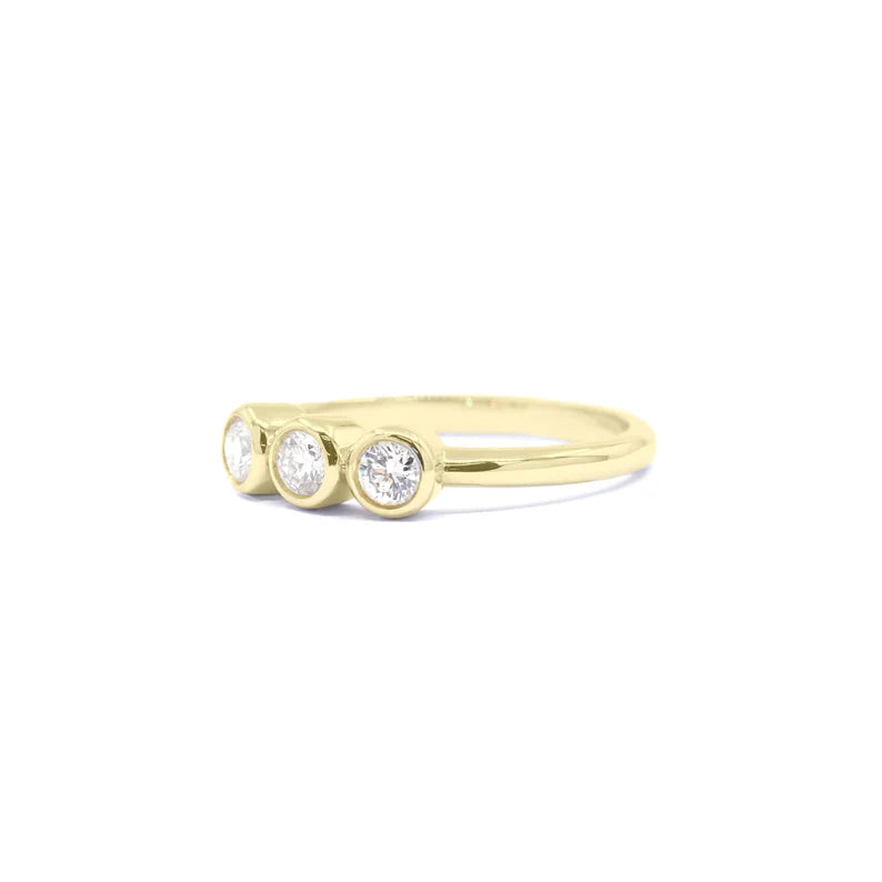 14K 0.45CT DIAMOND BEZEL RING