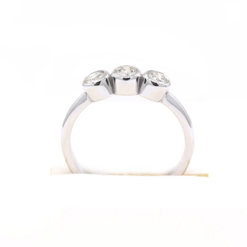 14K 0.45CT DIAMOND BEZEL RING