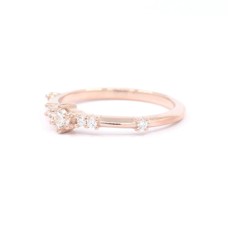 14K 7 DIAMOND BAND