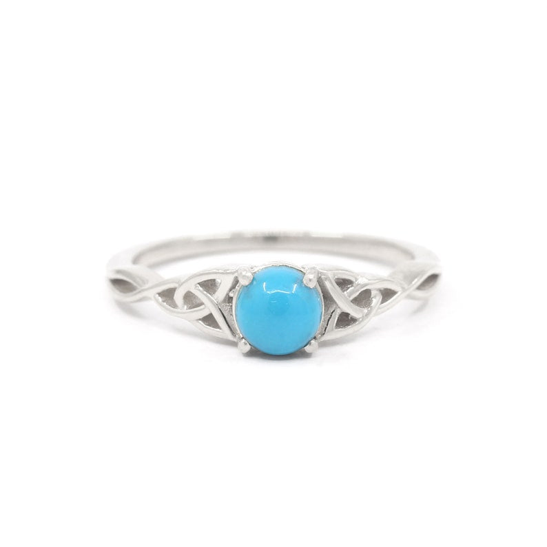 14K TURQUOISE TWIST RING