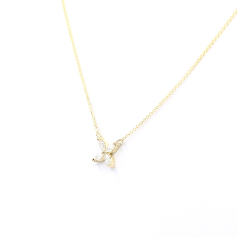 14K MARQUISE DIAMOND BUTTERFLY NECKLACE