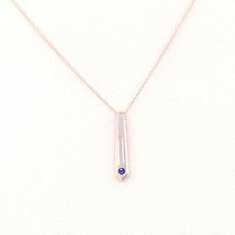 14K SAPPHIRE TIE NECKLACE