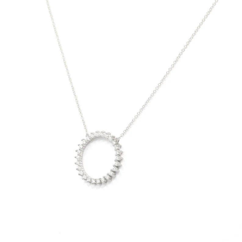 14K 0.36CT DIAMOND CIRCLE NECKLACE