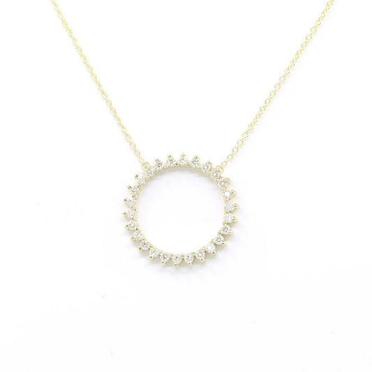 14K 0.36CT DIAMOND CIRCLE NECKLACE