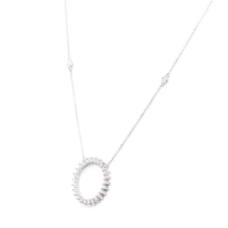 14K DIAMOND CIRCLE BY THE YARD NECKLACE