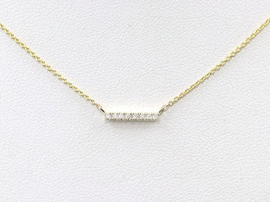 14K 8 DIAMOND BAR NECKLACE