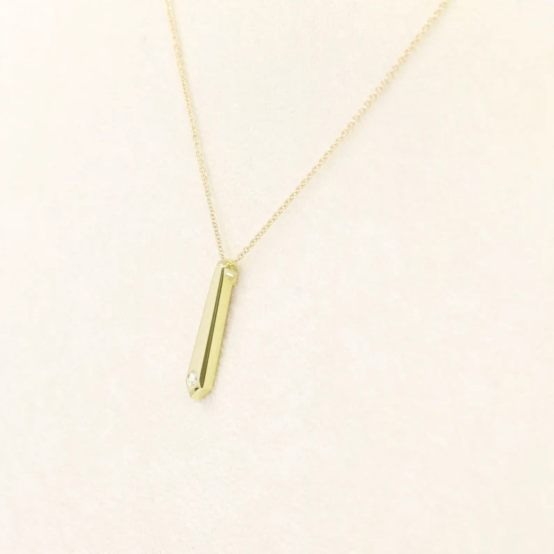 14K DIAMOND TIE NECKLACE