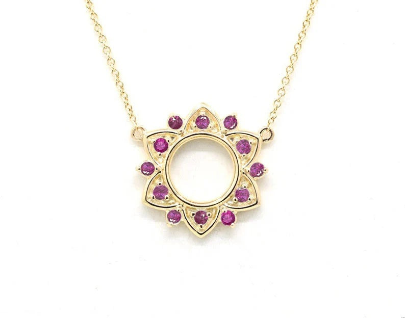 14K RUBY STAR NECKLACE