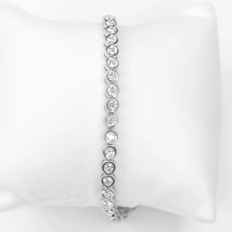 14K DIAMOND BEZEL FULL ETERNITY TENNIS BRACELET