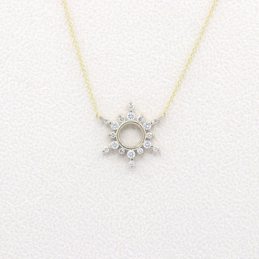 14K 0.53CT DIAMOND SNOWFLAKE NECKLACE